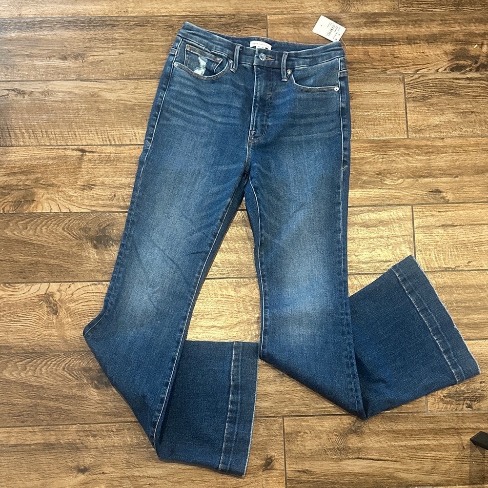👖 Good American Flare Jeans Women’s Size 10 NWT Medium Wash Denim